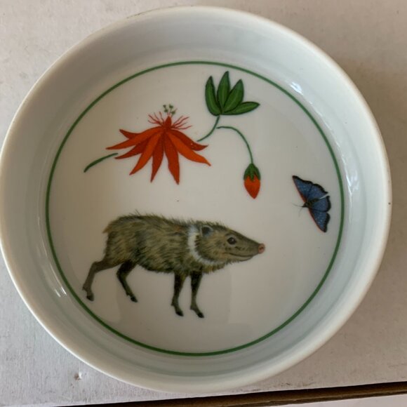 VINTAGE LYNN CHASE DESIGNS RAINFOREST TRINKET BOX MADE IN PORTUGAL - Picture 6 of 11